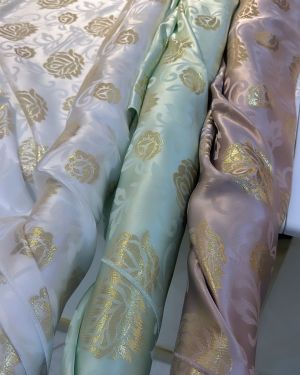 Italian Silk  Lurex Plain  (3 Meters)