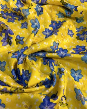 Italian silk jacquard lurex