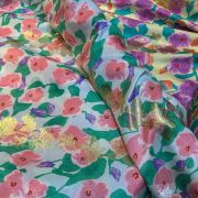 Italian silk lurex jacqurd