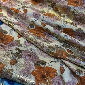 Italian silk lurex jacquard