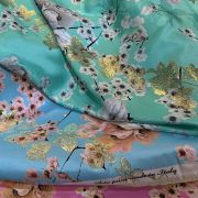 Italian silk lurex jacquard