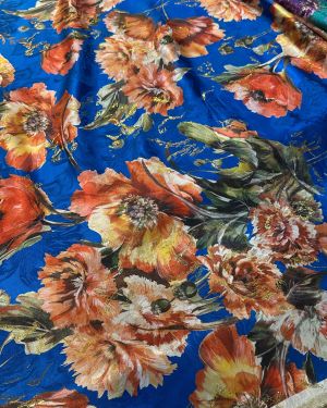 Italian silk lurex jacquard