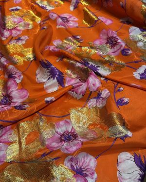 Italian silk lurex jacquard