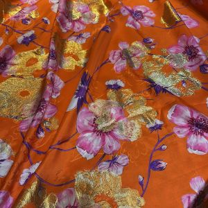 Italian silk lurex jacquard