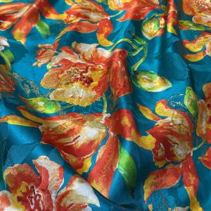 Italian silk lurex jacqurd