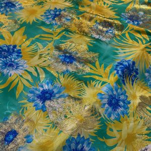 Italian silk lurex jacqurd