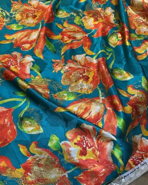 Italian silk lurex jacqurd