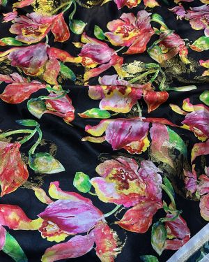 Italian silk lurex jacqurd