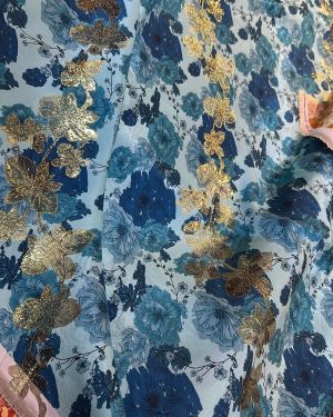 Italian silk lurex jacquard