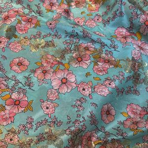 Italian silk lurex jacquard