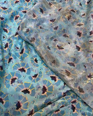 Set chiffon lurex & silk Italian