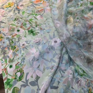 Set chiffon lurex & silk Italian