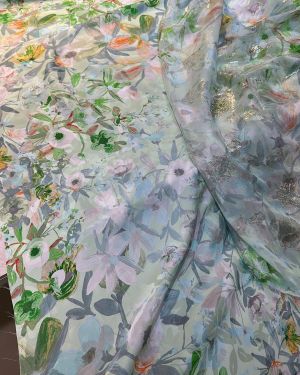 Set chiffon lurex & silk Italian