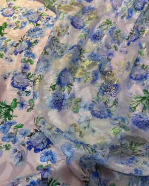 Set chiffon lurex & silk Italian