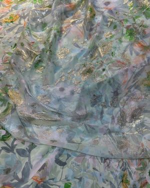 Set chiffon lurex & silk Italian