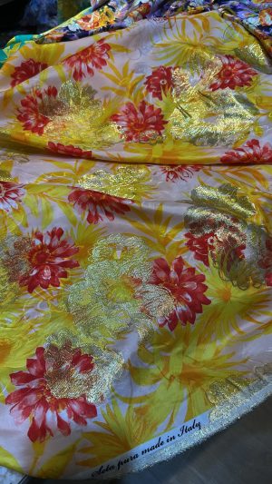 Italian silk lurex jacquard