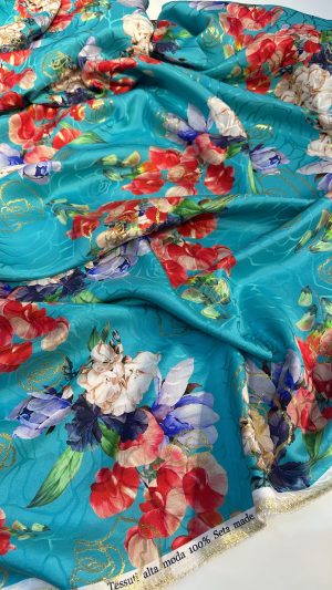 Italian silk jacquard  lurex