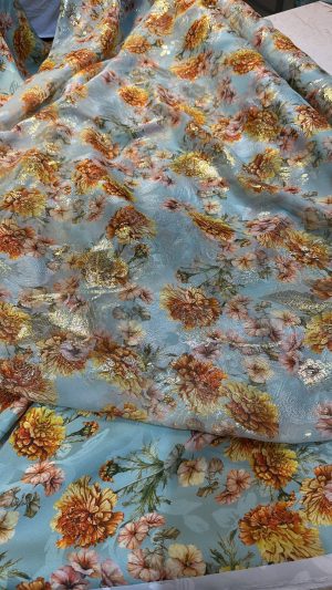 Set chiffon lurex & silk Italian