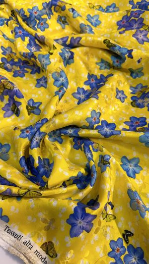 Italian silk jacquard lurex