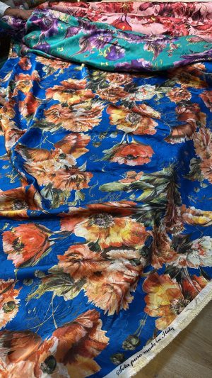 Italian silk lurex jacquard