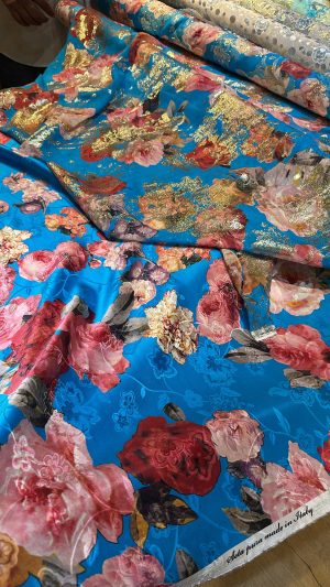 Set chiffon lurex & silk Italian