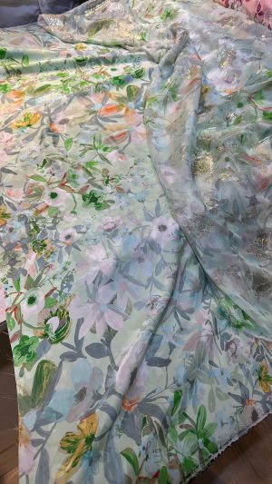 Set chiffon lurex & silk Italian