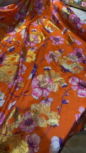 Italian silk lurex jacquard