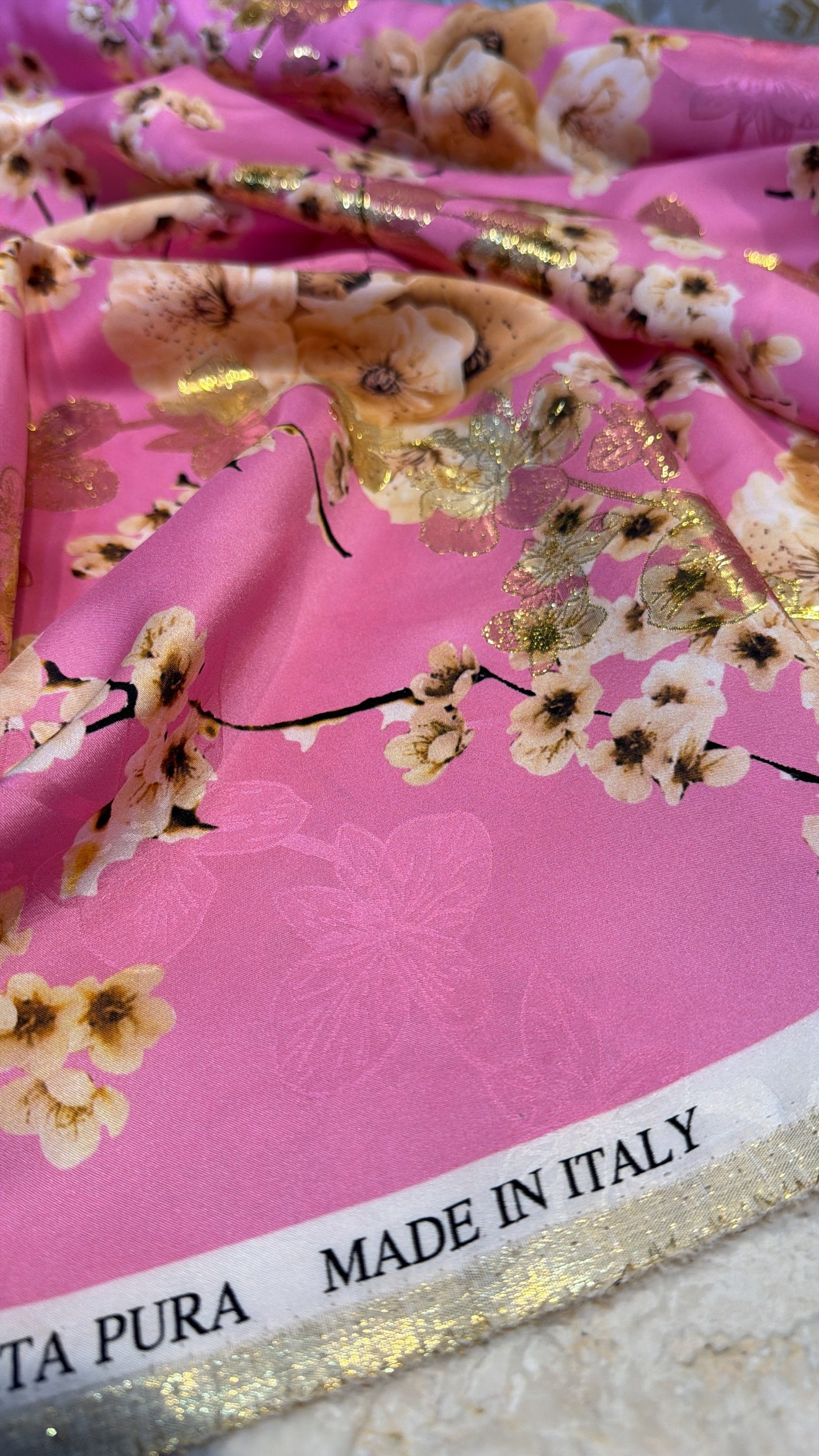 Italian silk lurex jacqurd - Image 2