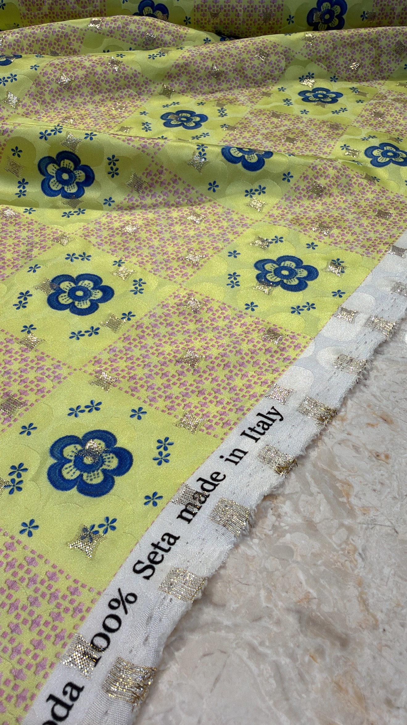 Italian silk Lurex jacqurd - Image 2