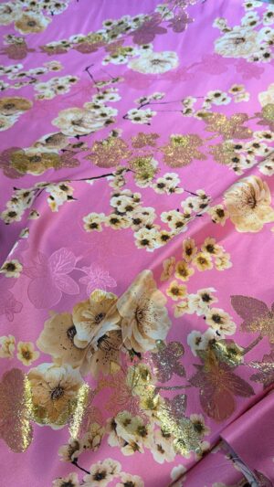 Italian silk lurex jacqurd