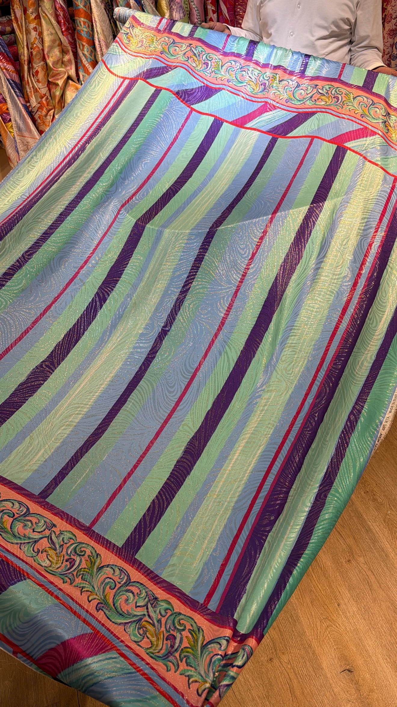 Italian silk lame pannel