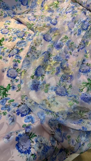 Set chiffon lurex & silk Italian