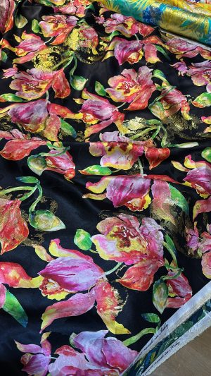 Italian silk lurex jacqurd