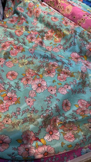 Italian silk lurex jacquard