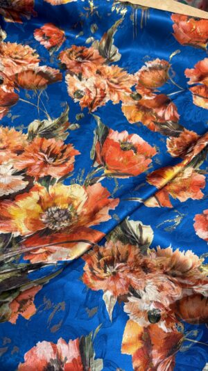 Italian silk lurex jacquard