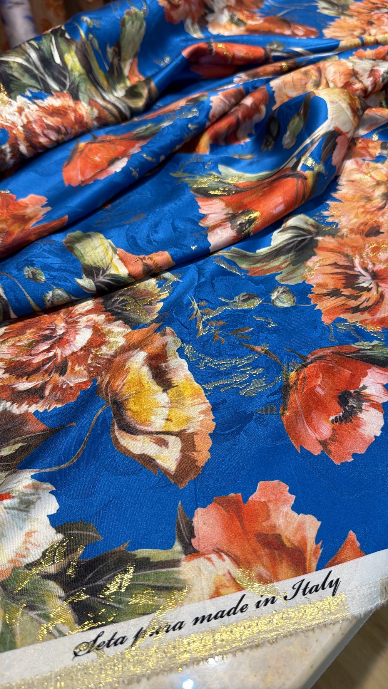 Italian silk lurex jacquard - Image 3