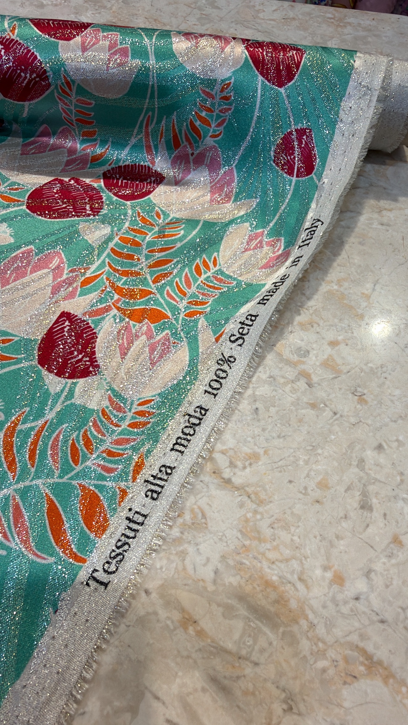 Italian silk Lame - Image 3