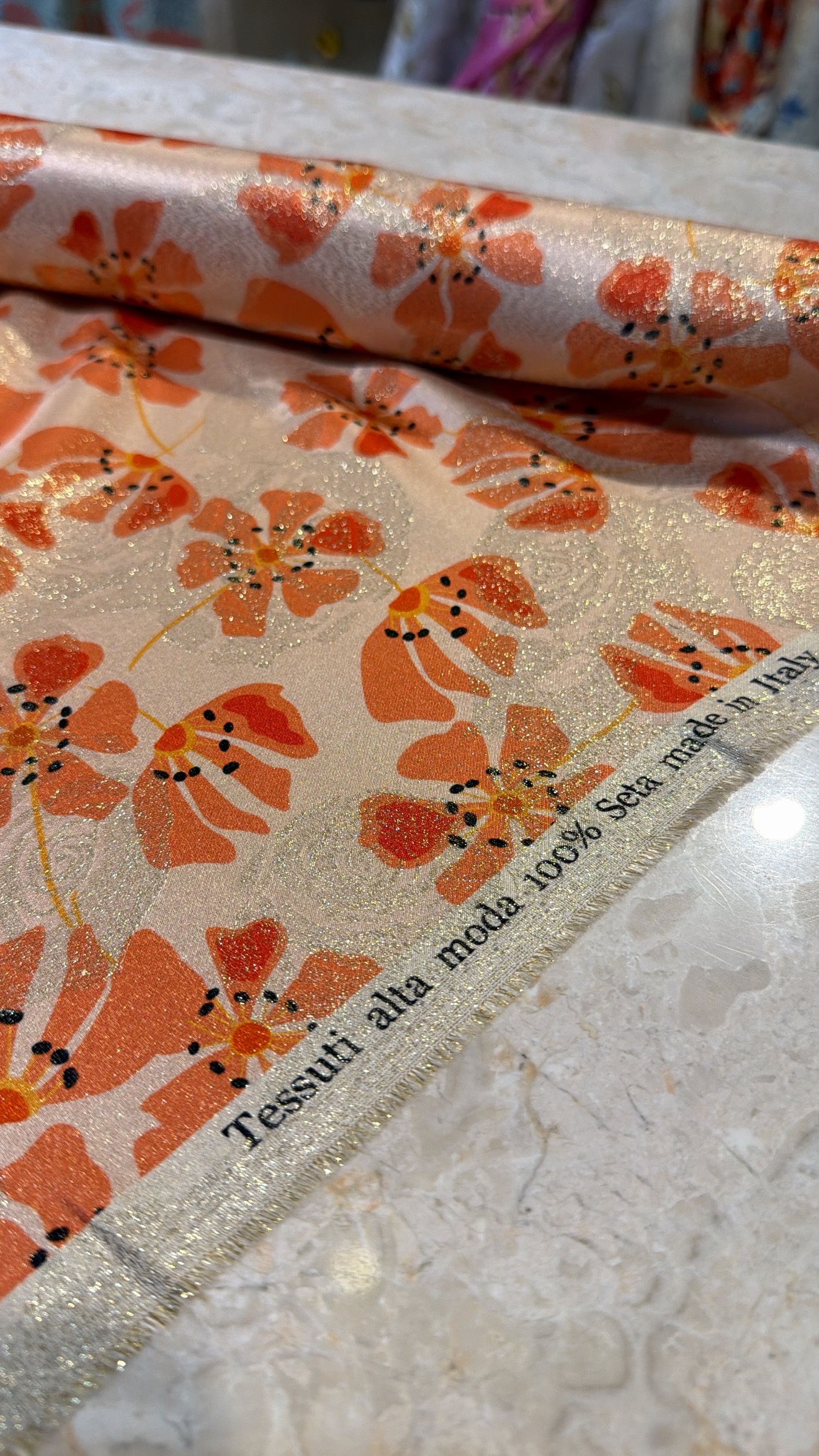 Italian silk Lame - Image 2