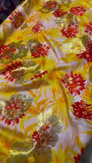 Italian silk lurex jacquard
