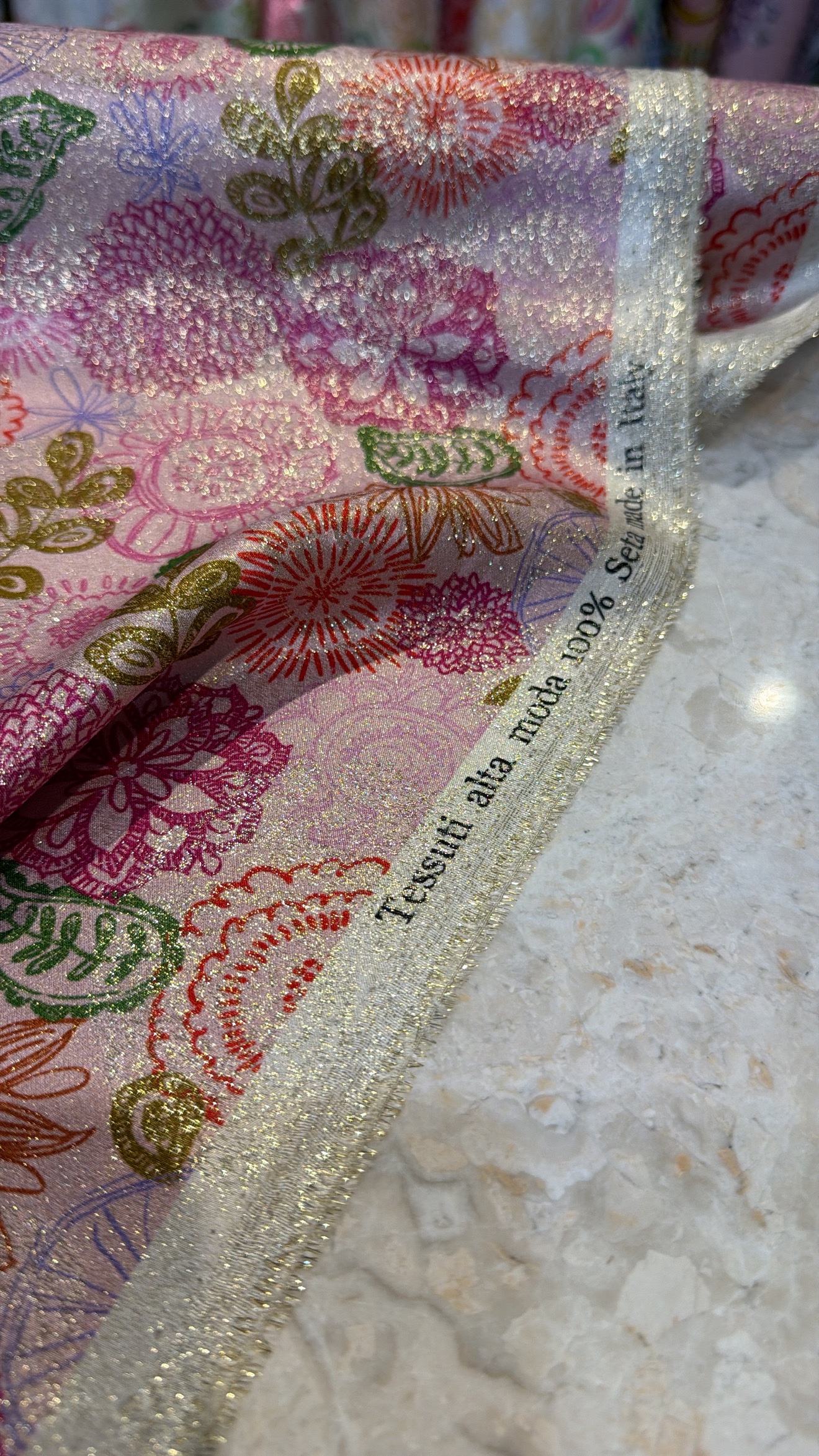 Italian silk Lame - Image 2