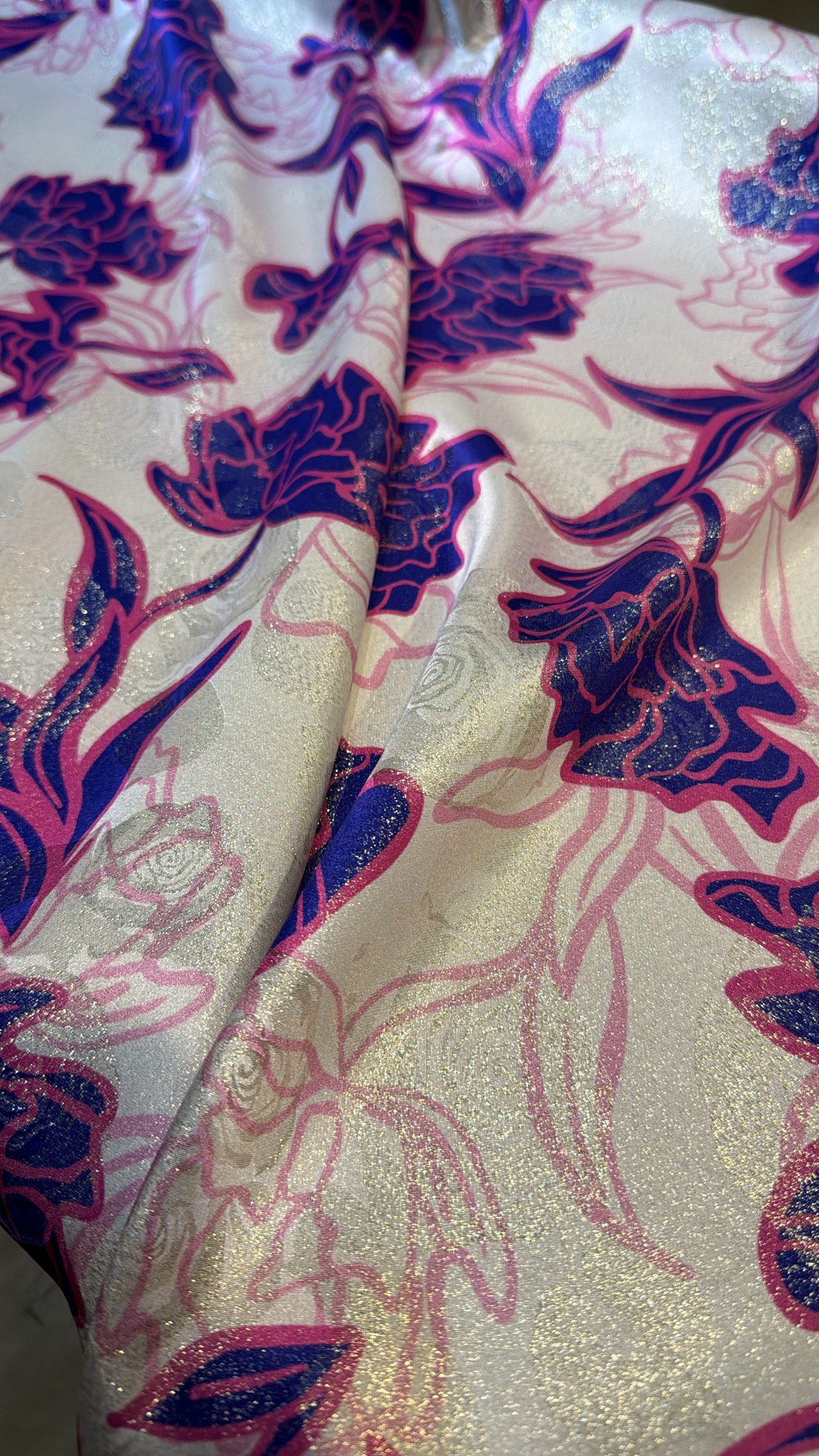 Italian silk Lame - Image 2