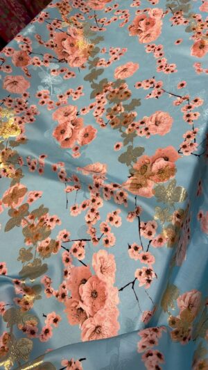 Italian silk lurex jacquard