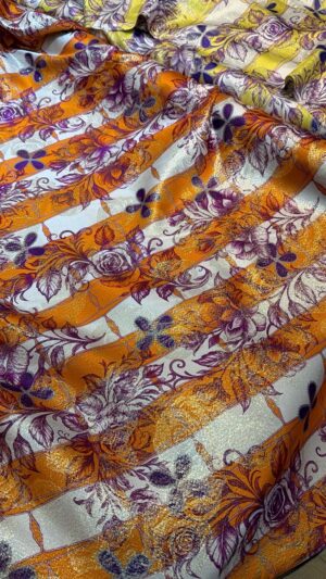 Italian silk jacqurd lame