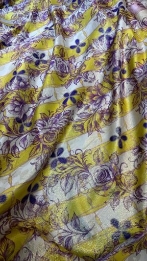 Italian silk jacqurd lame