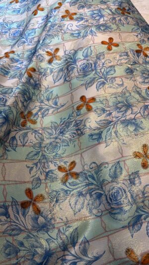 Italian silk jacqurd lame