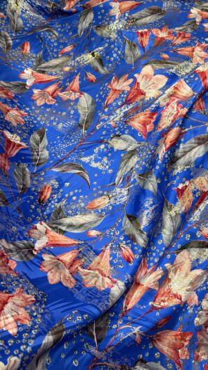 Italian silk jacquard lurex