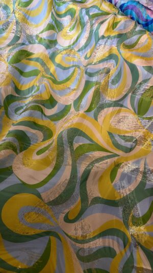 Italian silk jacquard lurex