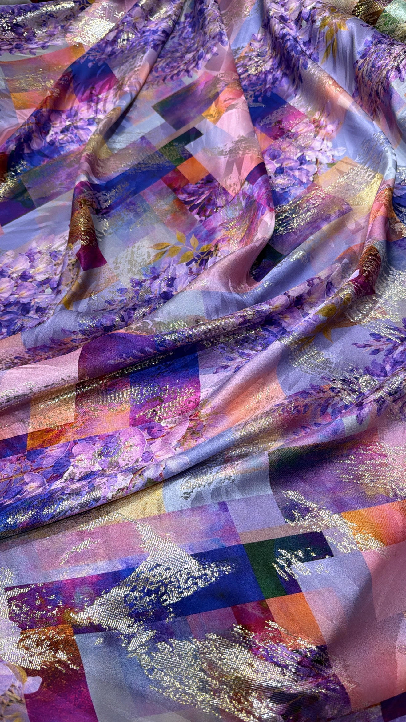 Italian silk jacquard lurex - Image 2