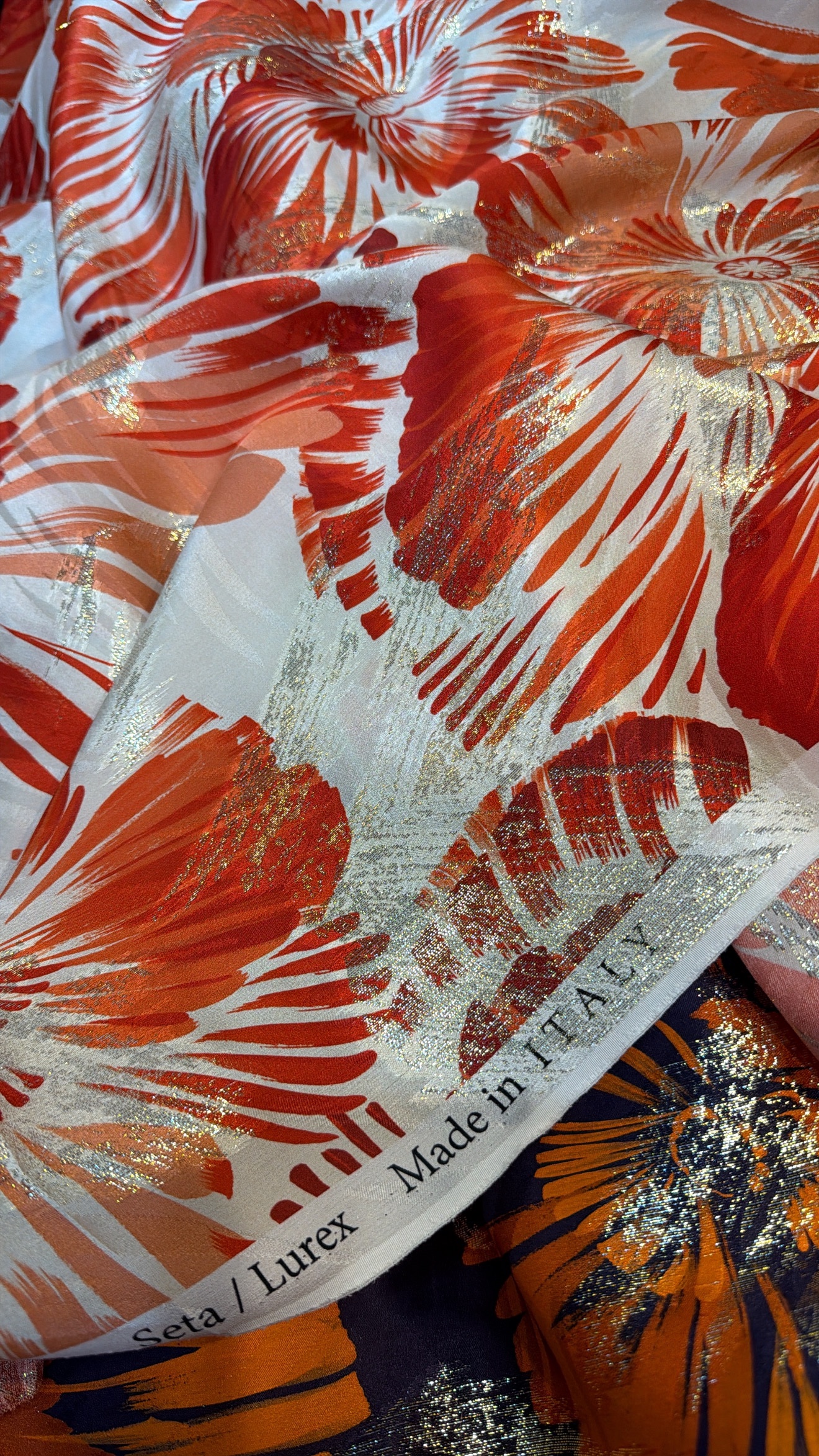Italian silk jacquard lurex - Image 2
