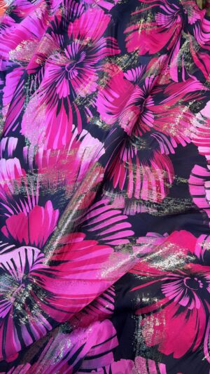Italian silk jacquard lurex
